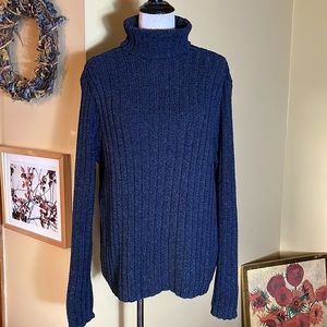 Vtg 80s RALPH LAUREN Polo Size Large Cotton Ribbed Turtleneck Timeless Cozy Soft